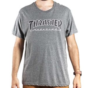 Camiseta Thrasher Outline Chumbo - Imagem 1