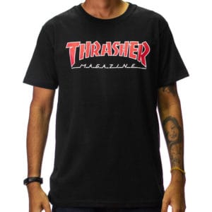 Camiseta Thrasher Outlined Preto - Imagem 1
