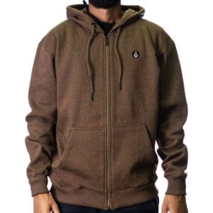 Casaco Volcom Single Stone Zip Marrom - Imagem 1