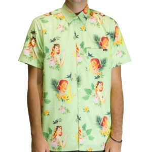 Camisa Dropdead Tropical Floral Verde - Imagem 1