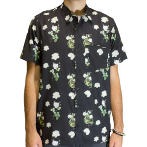 Camisa Dropdead White Roses Preta - Imagem 1