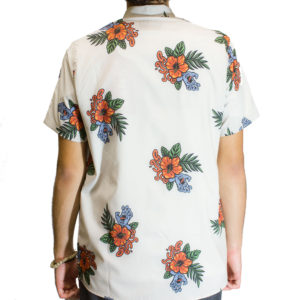 Camisa SantaCruz Vacation Hand Pattern Bege - Imagem 3