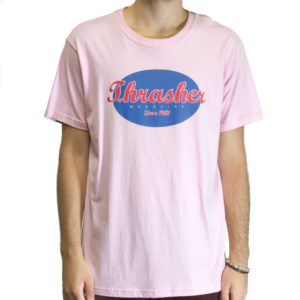 Camiseta Thrasher Oval Script Rosa - Imagem 1