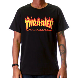 Camiseta Thrasher Flame Preta - Imagem 1