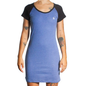 Vestido Volcom Lived In Circle Stone Fem Azul - Imagem 1