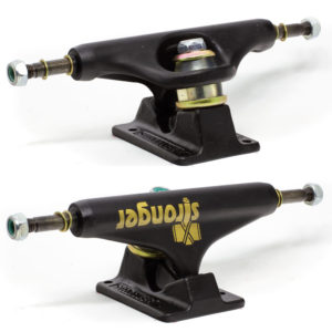 Truck Stronger 129 Preto Logo Dourada - Imagem 1