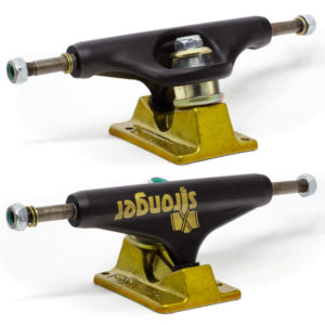 Truck Stronger 129 Preto Base Dourada Logo Dourada - Imagem 1