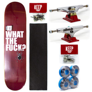 Skate Profissional - Shape Keep Pushing 7.75/Truck Stronger 129/Roda Hardware 52mm/Rolamento Abec1/Parafuso Allen 1pol/Lixa Nacional - Imagem 1