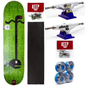 Skate Profissional - Shape Keep Pushing 7.75/Truck Stronger 129/Roda Next 53mm/Rolamento Abec1/Parafuso Allen 1pol/Lixa Nacional (cópia) (cópia) (cópia) - Imagem 1