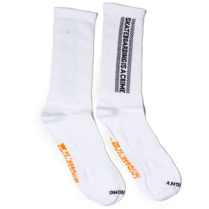 Meia Straye Crime Crew Sock Branca - Imagem 1