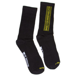 Meia Straye Crime Crew Sock Preta - Imagem 1