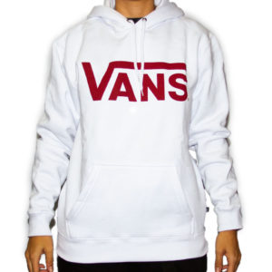 Casaco Vans Classic Hoodie White/Racing Red - Imagem 1